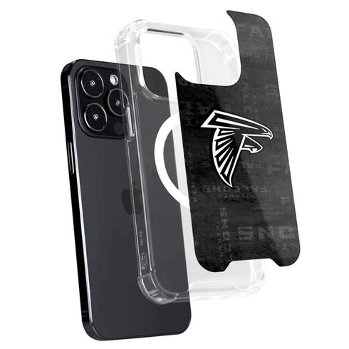 NFL Atlanta Falcons Black & White iPhone 15 Pro MagSafe Case